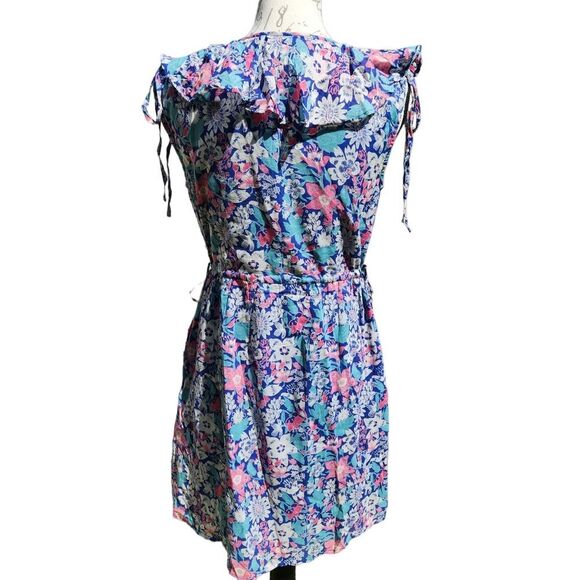 Banjanan NWT Wo Sylvie Floral Ruffled Mini Dress in Annas Wild Garden Size Small - Picture 6 of 10